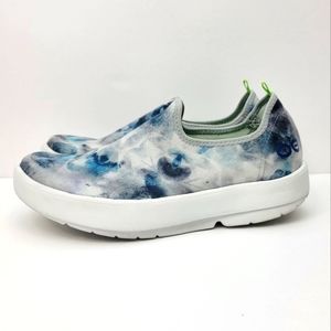 Oofos oomg eezee slip on comfort shoes tie dye collection women size 7.5